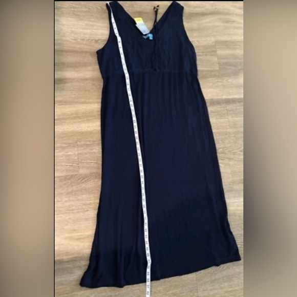 Fresh Produce Napa Beachcomber Maxi Dress XXL Dark Navy  South Beach Tie Front - Picture 7 of 10